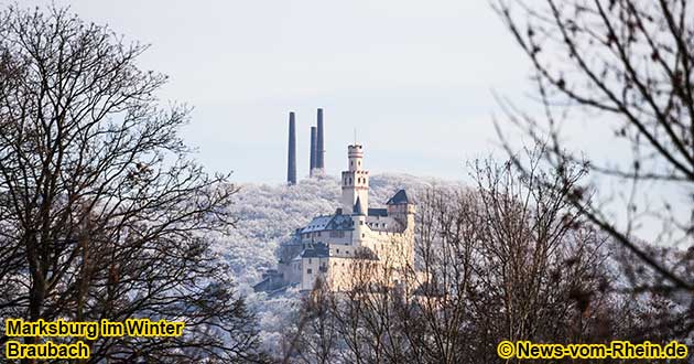 Dezember Veranstaltungen auf der Marksburg bei Braubach am Rhein.